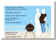 Silhouette Couple BBQ Boy - Baby Shower Petite Invitations thumbnail