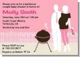 Silhouette Couple BBQ Girl - Baby Shower Invitations thumbnail