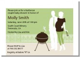 Silhouette Couple BBQ Neutral - Baby Shower Petite Invitations
