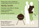 Silhouette Couple BBQ Neutral - Baby Shower Invitations