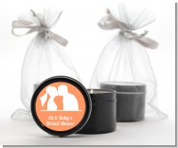 Silhouette Couple - Bridal Shower Black Candle Tin Favors