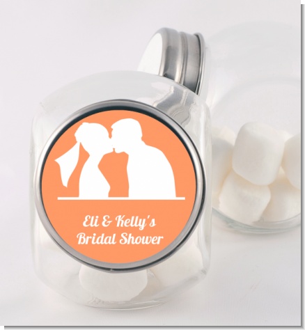 Silhouette Couple - Personalized Bridal Shower Candy Jar