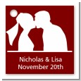 Silhouette Couple - Personalized Bridal Shower Card Stock Favor Tags thumbnail