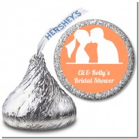 Silhouette Couple - Hershey Kiss Bridal Shower Sticker Labels