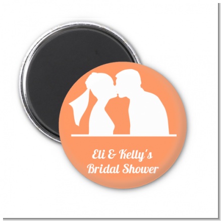 Silhouette Couple - Personalized Bridal Shower Magnet Favors