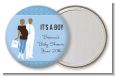 Silhouette Couple African American It's a Boy - Personalized Baby Shower Pocket Mirror Favors thumbnail
