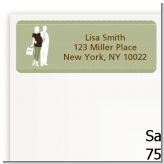 Silhouette Couple | It's a Baby Neutral - Baby Shower Return Address Labels
