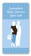 Silhouette Couple | It's a Boy - Custom Rectangle Baby Shower Sticker/Labels thumbnail
