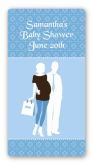 Silhouette Couple | It's a Boy - Custom Rectangle Baby Shower Sticker/Labels