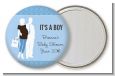 Silhouette Couple | It's a Boy - Personalized Baby Shower Pocket Mirror Favors thumbnail