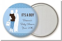Silhouette Couple | It's a Boy - Personalized Baby Shower Pocket Mirror Favors