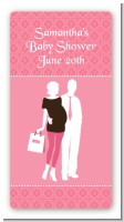 Silhouette Couple | It's a Girl - Custom Rectangle Baby Shower Sticker/Labels