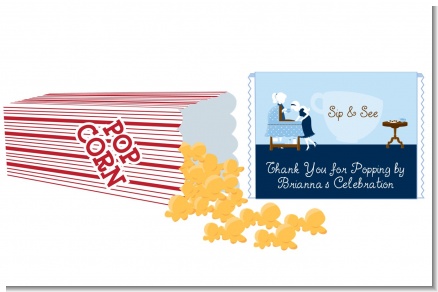 Sip and See It's a Boy - Personalized Popcorn Wrapper Baby Shower Favors
