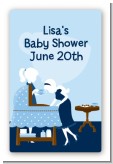 Sip and See It's a Boy - Custom Large Rectangle Baby Shower Sticker/Labels