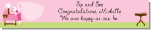 Sip and See It's a Girl - Personalized Baby Shower Banners