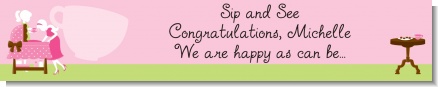 Sip and See It's a Girl - Personalized Baby Shower Banners