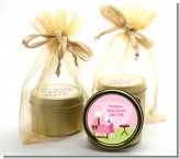 Sip and See It's a Girl - Baby Shower Gold Tin Candle Favors