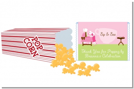 Sip and See It's a Girl - Personalized Popcorn Wrapper Baby Shower Favors