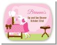 Sip and See It's a Girl - Personalized Baby Shower Rounded Corner Stickers thumbnail