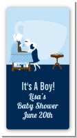 Sip and See It's a Boy - Custom Rectangle Baby Shower Sticker/Labels
