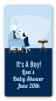 Sip and See It's a Boy - Custom Rectangle Baby Shower Sticker/Labels thumbnail