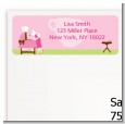 Sip and See It's a Girl - Baby Shower Return Address Labels thumbnail