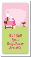 Sip and See It's a Girl - Custom Rectangle Baby Shower Sticker/Labels