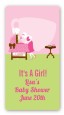Sip and See It's a Girl - Custom Rectangle Baby Shower Sticker/Labels thumbnail
