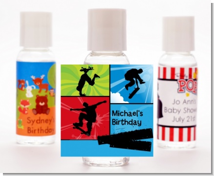Skateboard - Personalized Birthday Party Hand Sanitizers Favors