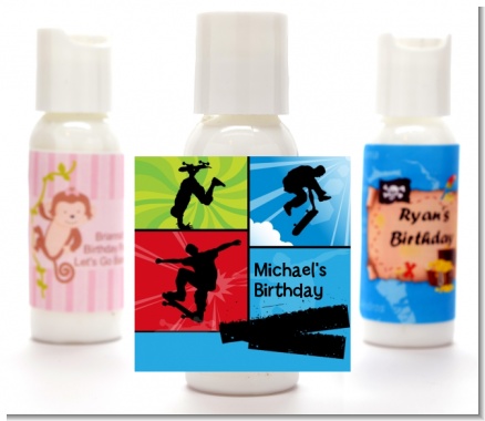 Skateboard - Personalized Birthday Party Lotion Favors