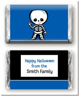 Skeleton - Personalized Halloween Mini Candy Bar Wrappers