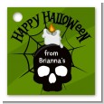 Skull and candle - Personalized Halloween Card Stock Favor Tags thumbnail
