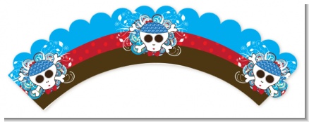 Rock Star Baby Boy Skull - Baby Shower Cupcake Wrappers