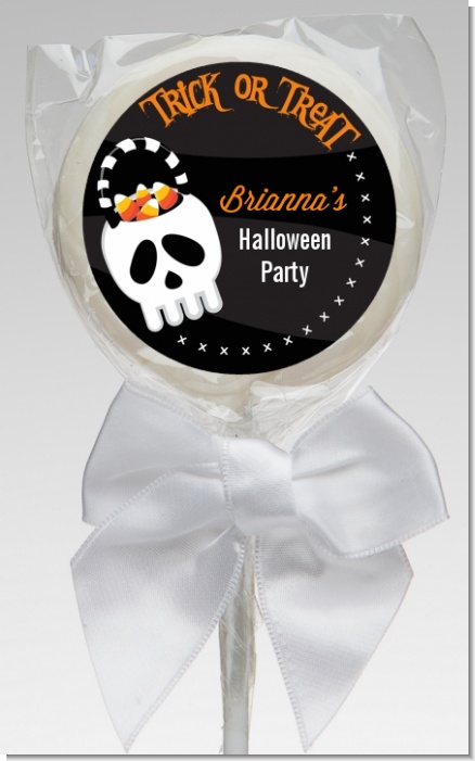 Skull Treat Bag - Personalized Halloween Lollipop Favors