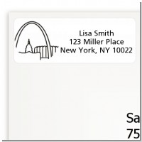 St. Louis Skyline - Bridal Shower Return Address Labels