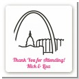 St. Louis Skyline - Square Personalized Bridal Shower Sticker Labels thumbnail