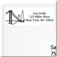 San Francisco Skyline - Bridal Shower Return Address Labels