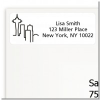 Seattle Skyline - Bridal Shower Return Address Labels