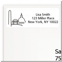 Washington DC Skyline - Bridal Shower Return Address Labels