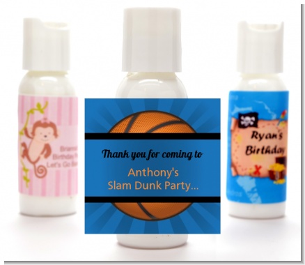 Slam Dunk - Personalized Birthday Party Lotion Favors