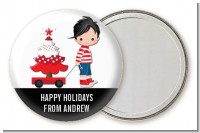 Sleigh Ride Boy - Personalized Christmas Pocket Mirror Favors