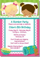 Slumber Party with Friends - Birthday Party Invitations