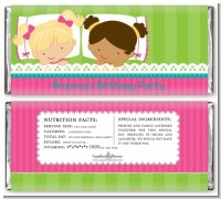 Slumber Party with Friends - Personalized Birthday Party Candy Bar Wrappers