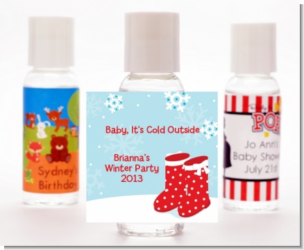 Snow Boots - Personalized Christmas Hand Sanitizers Favors