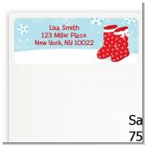 Snow Boots - Christmas Return Address Labels