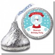 Snow Globe Winter Wonderland - Hershey Kiss Birthday Party Sticker Labels thumbnail