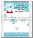Snow Globe Winter Wonderland - Personalized Popcorn Wrapper Birthday Party Favors