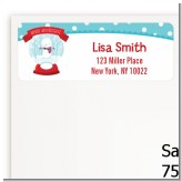 Snow Globe Winter Wonderland - Birthday Party Return Address Labels