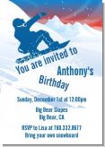 Snowboard - Birthday Party Invitations