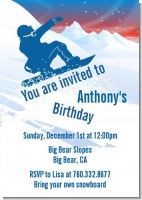 Snowboard - Birthday Party Invitations